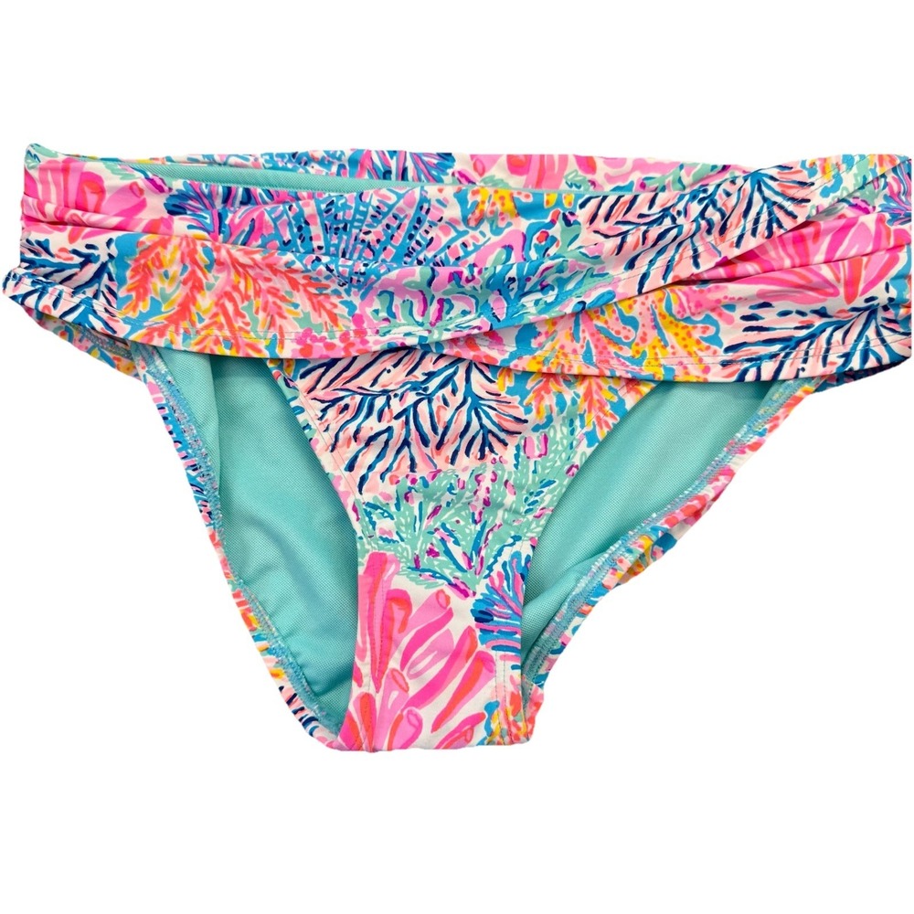 NWT Lilly Pulitzer Swim Lagoon Sarong Hipster Bikini Bottom Sz 2 NEW!!